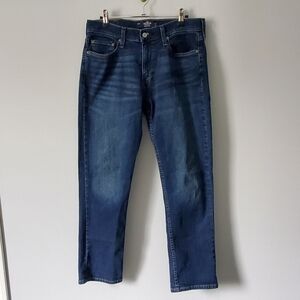 Hollister Men's 32x29 Slim Straight Epic Flex Medium Wash Jeans Streetwear Y2K